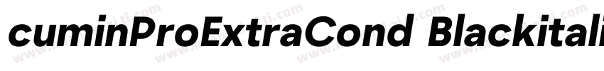 cuminProExtraCond Blackitalic字体转换